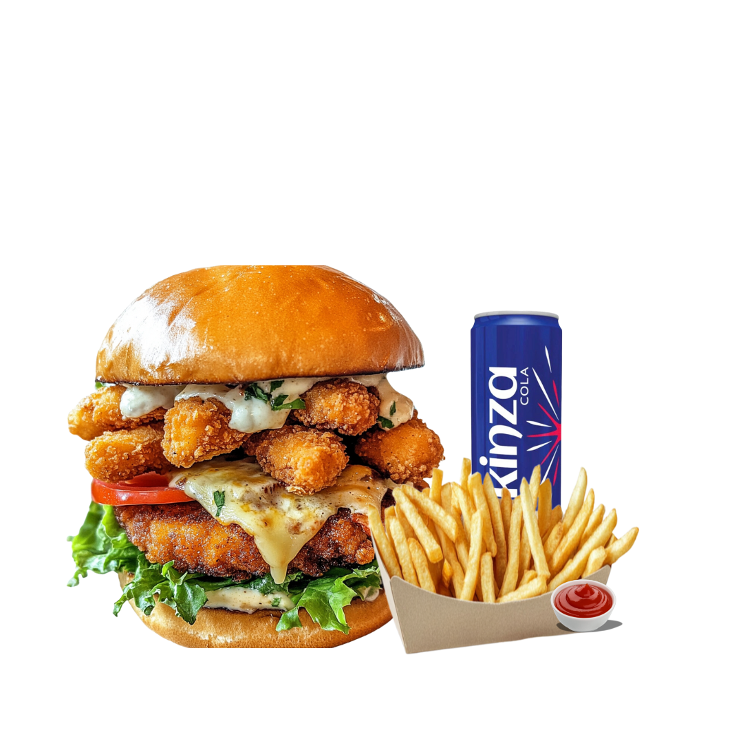 Burger croustillant pour les amateurs de mozzarella