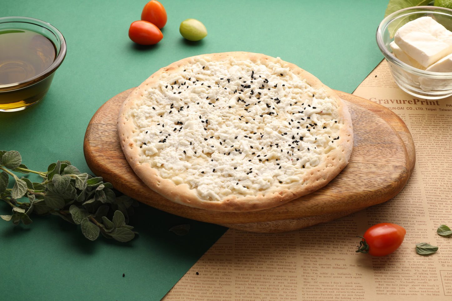 Kashkaval cheese manousheh