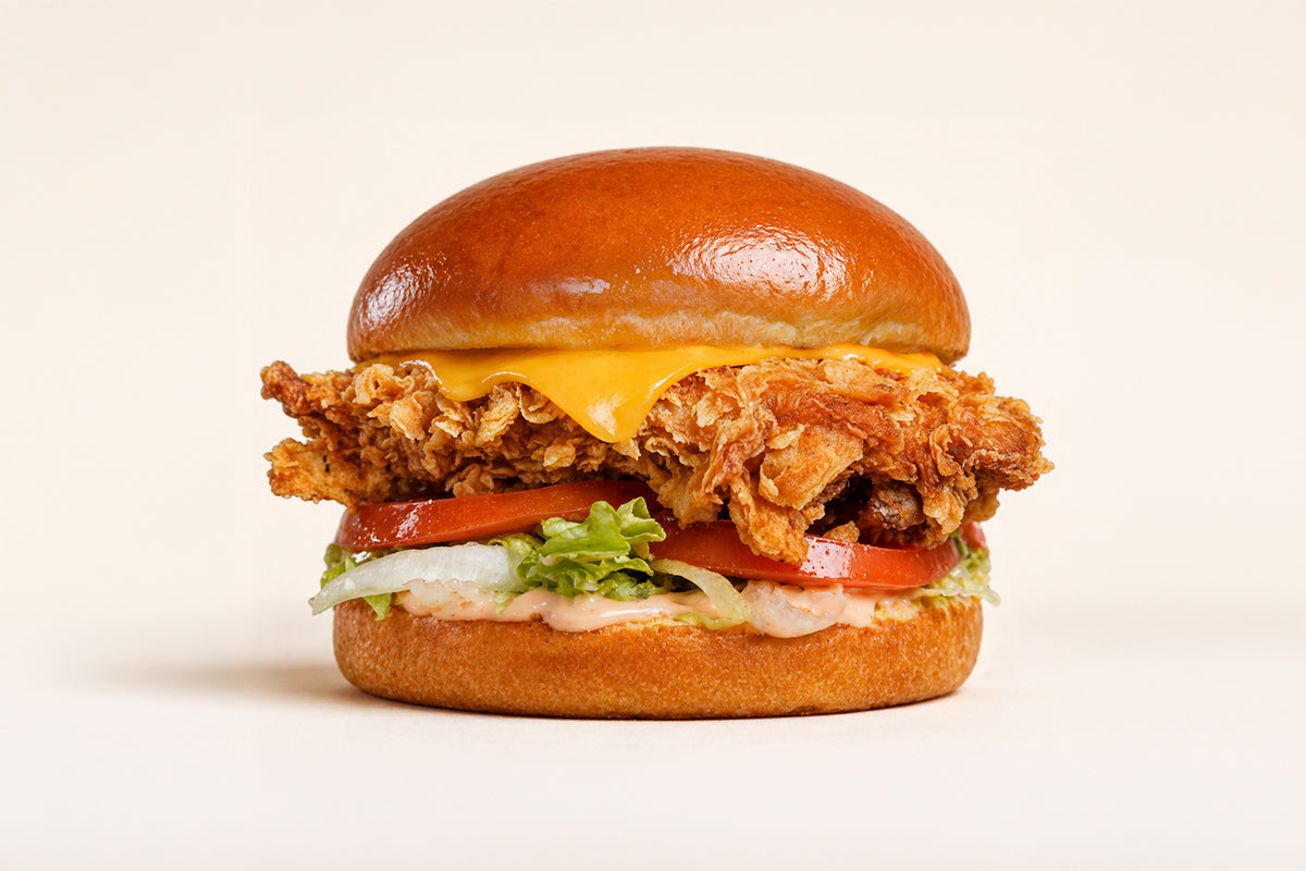 Burger de poulet croustillant