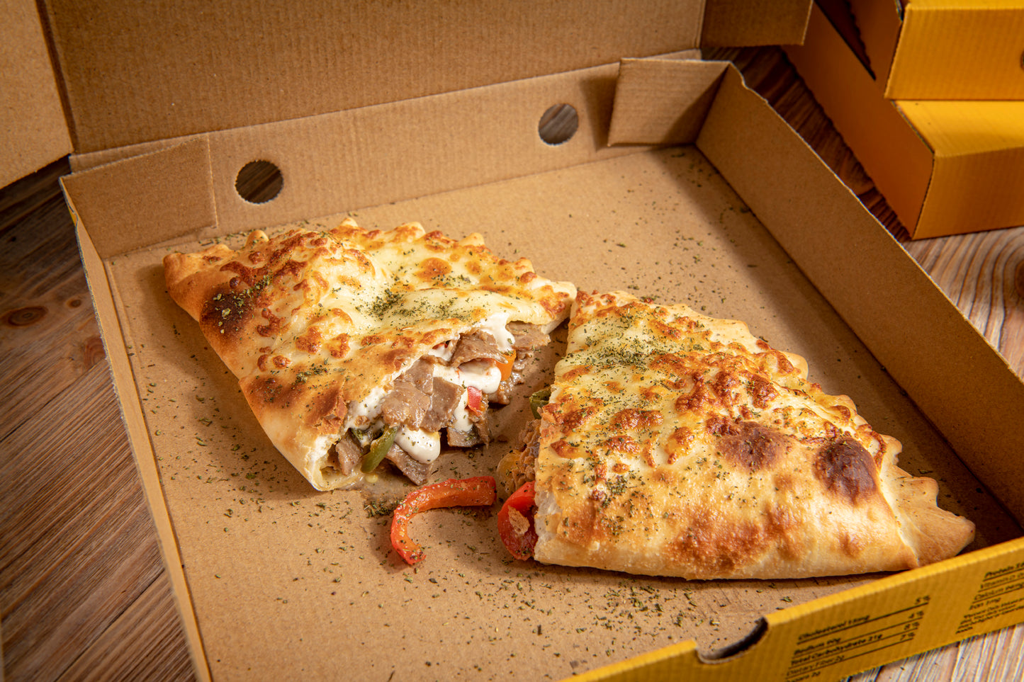 Calzone au steak Alfredo