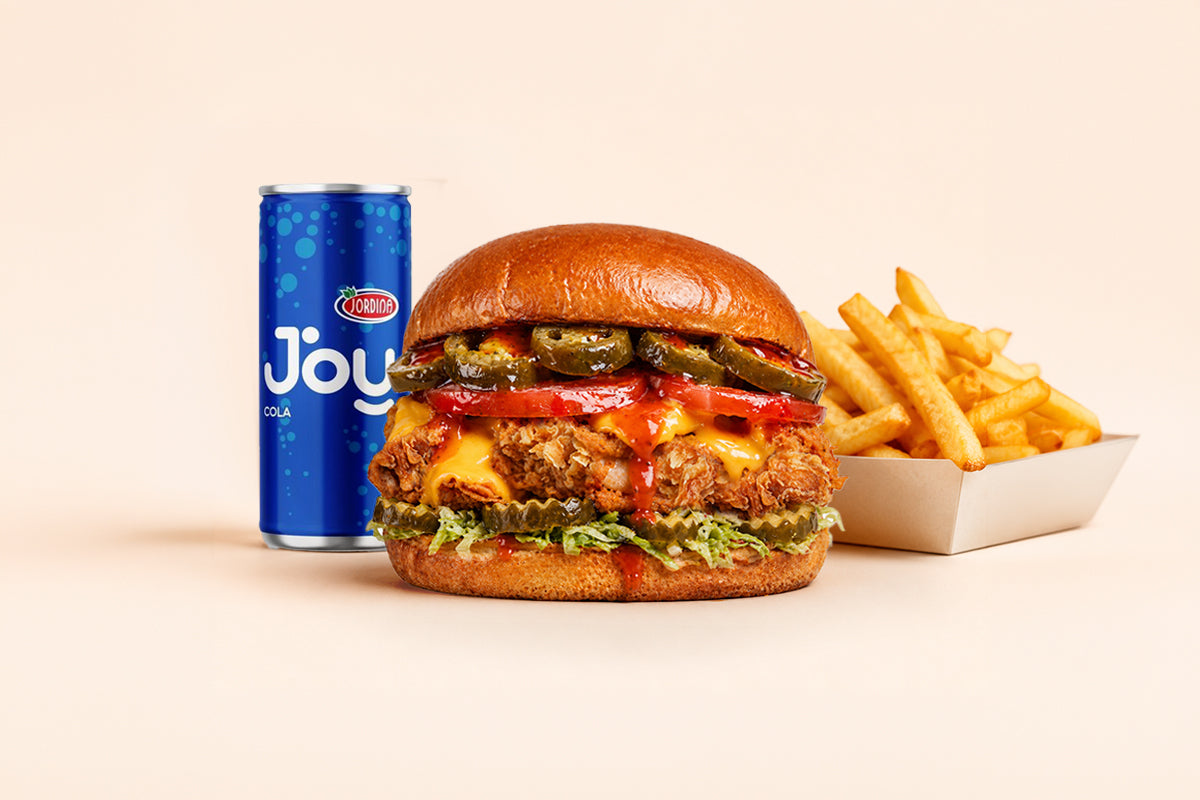 Burger de feu et poulet croustillant