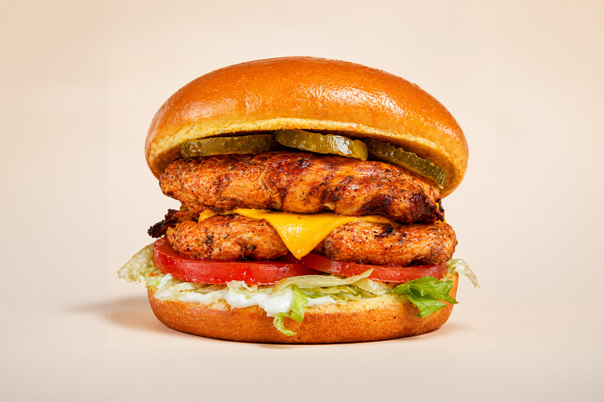 Burger de poulet grillé